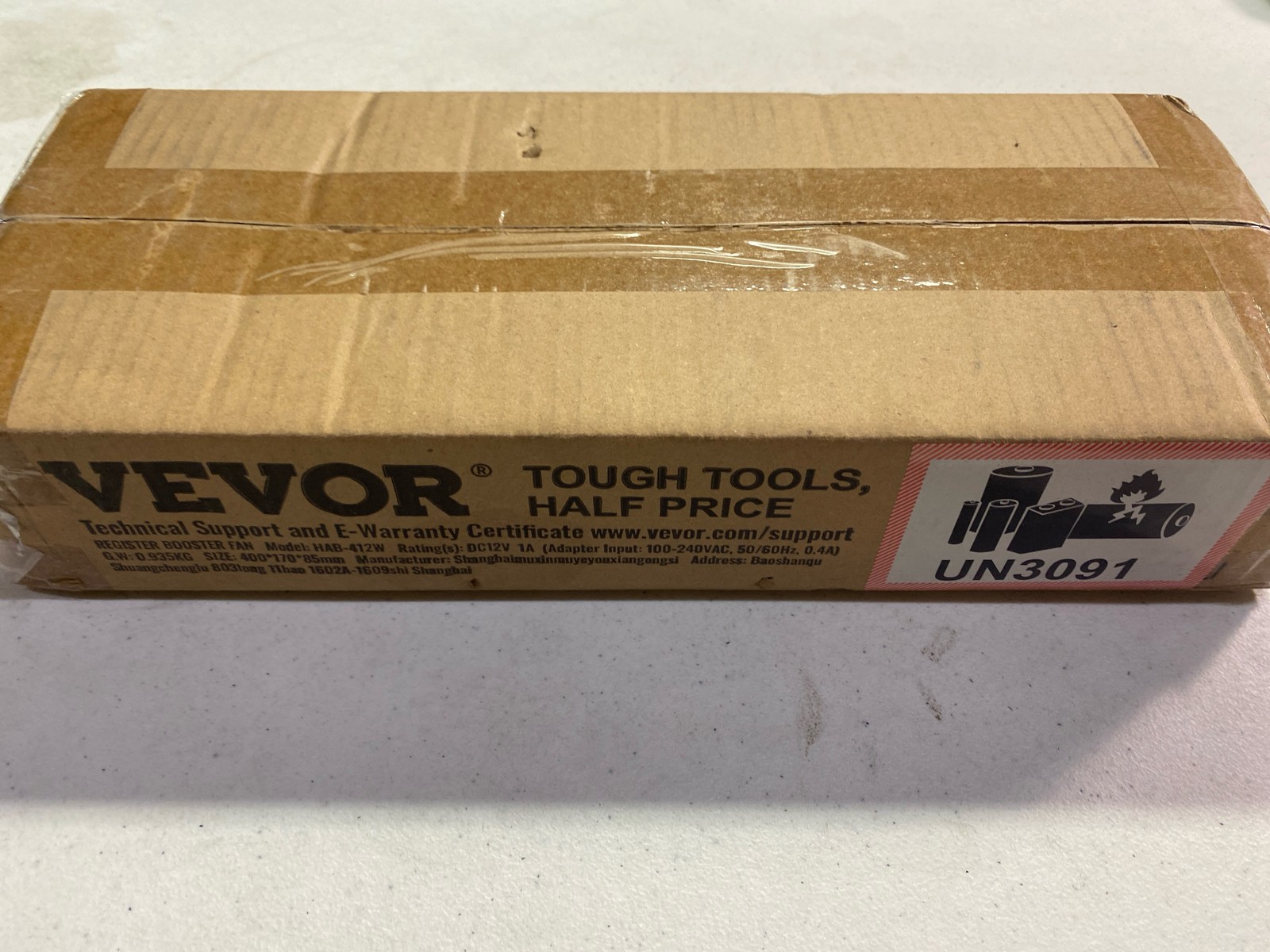 Vevor ZCZTQFSB412IN1CL6V5 Quiet Booster Fan, Fits 4"x12" Register Holes, White