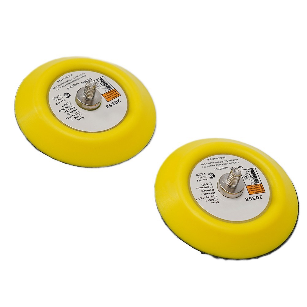 Pack Of 2 Sanding / Backing Pads Hook&Loop M6 Thread For Air Sander Polishing A