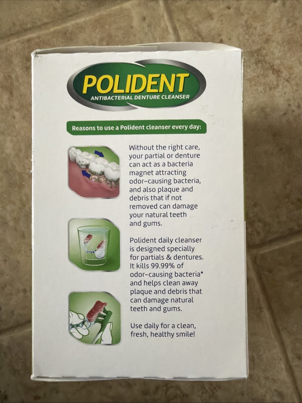 Polident Antibacterial 120 Tablets
