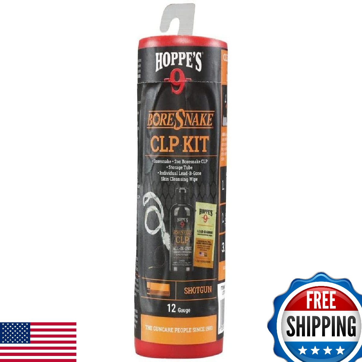 Hoppes CLP Cleaning Kit 12 Gauge Shotgun Snake Gun Cleaner 210012