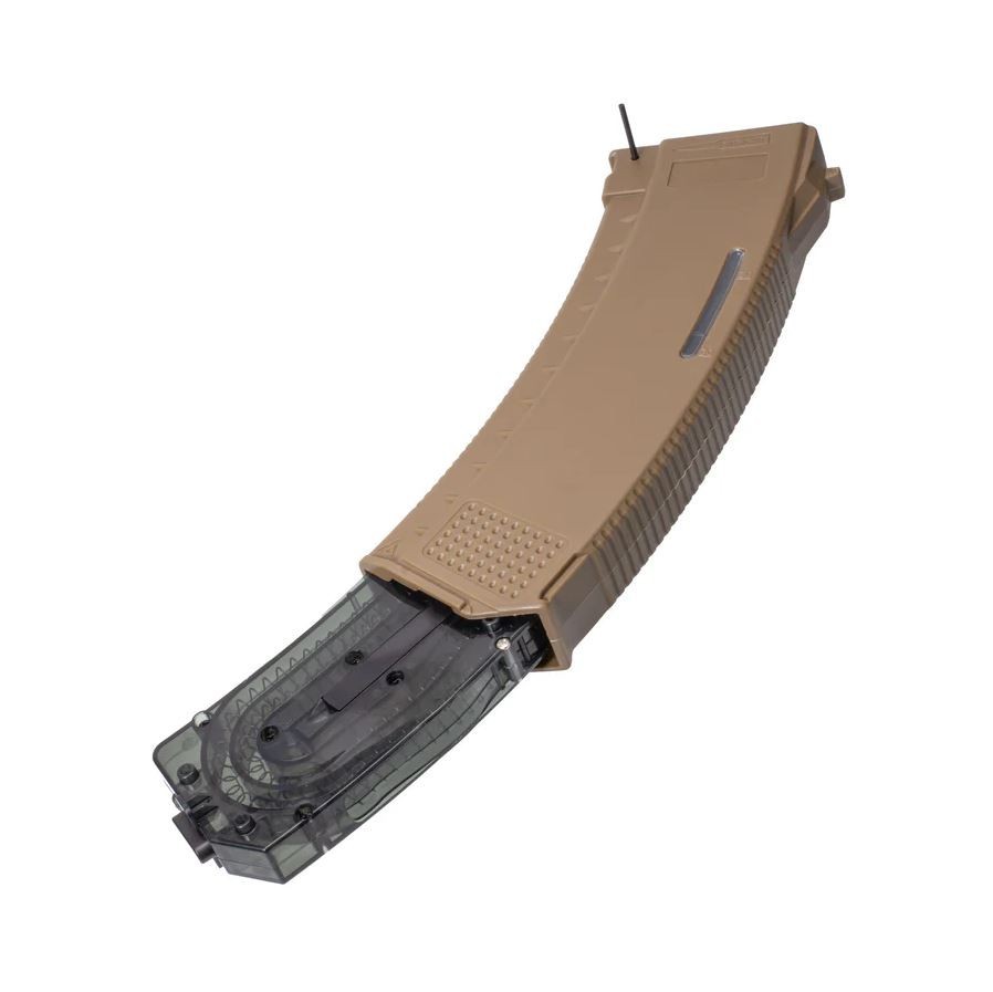 Arcturus Airsoft AK MOD1 200rd Mid-Cap Windowed EMM Replacement Magazine Tan