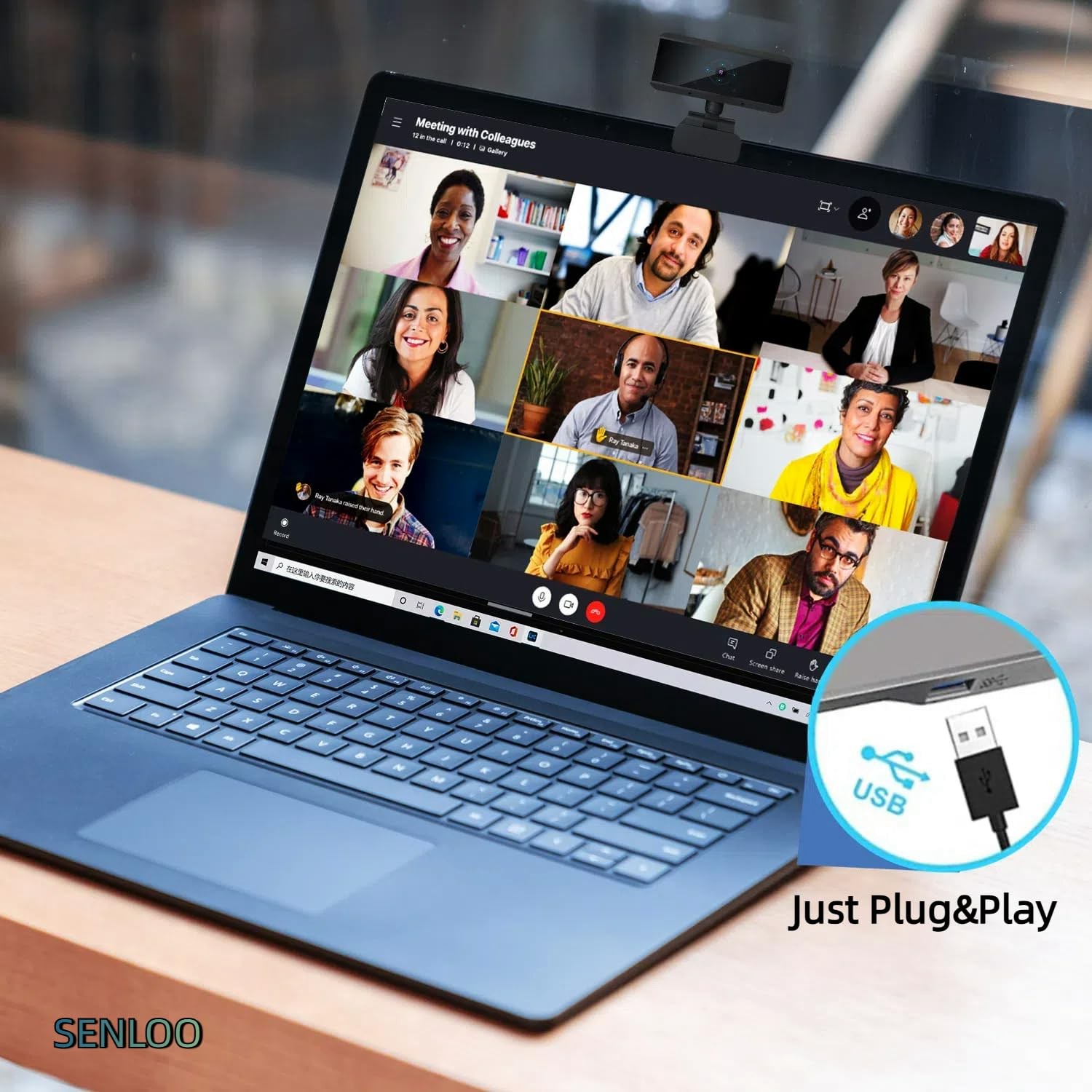 Full HD 1080P Webcam - Webcam for Pc - Auto Focus Webcams - Wide Angle Camera...