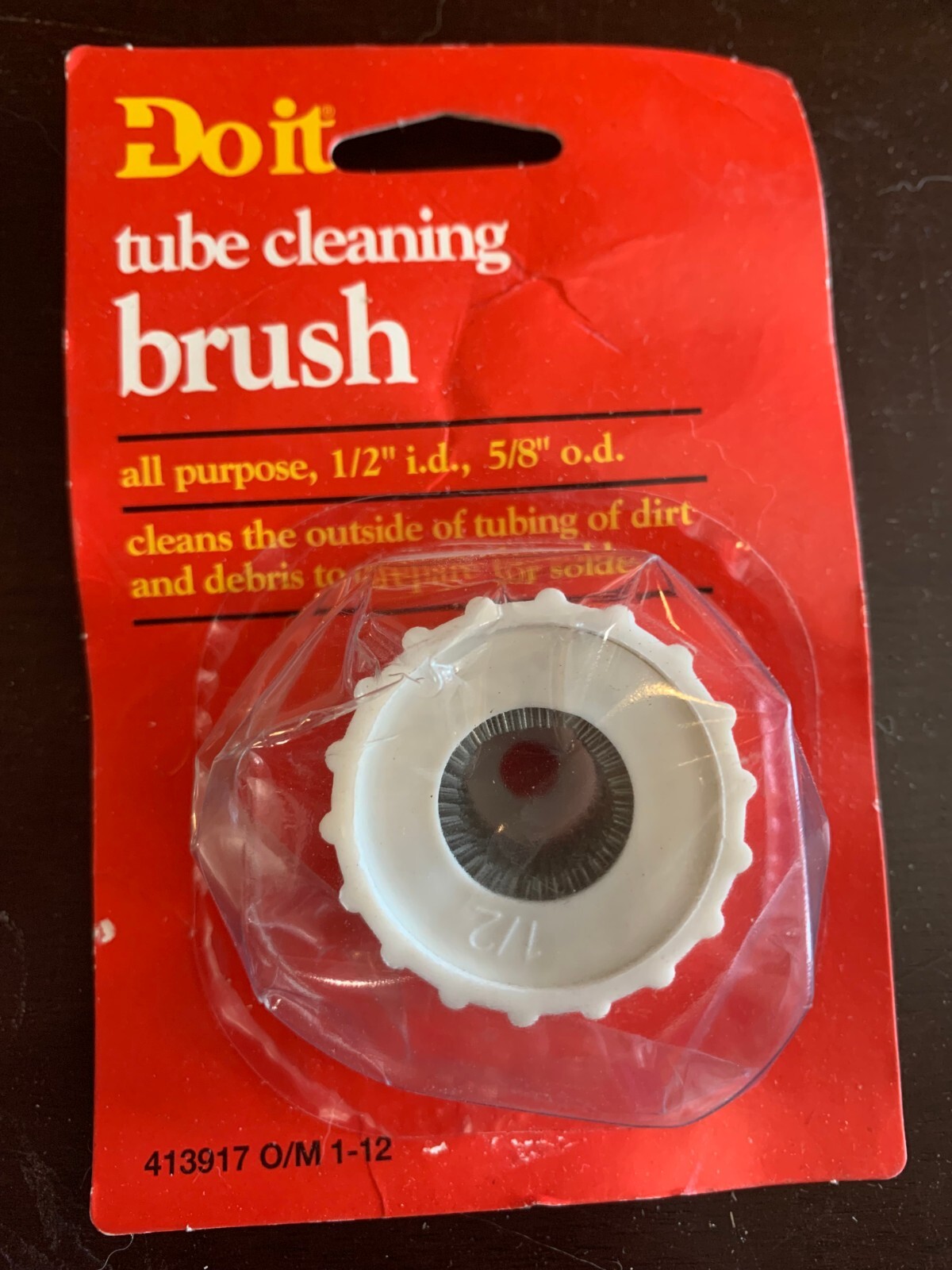 TUBE CLEANING BRUSH all purpose 1/2" ID 5/8" OD prepare for solder Do It 413917