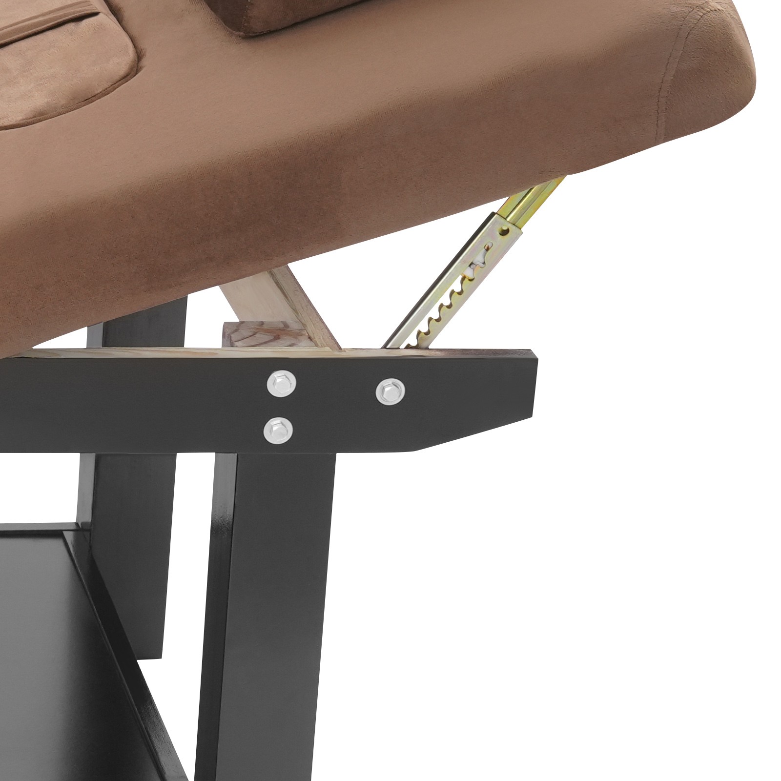 Massage Table 190cm Solid Wood with Velvet Cloth and Storage Rack