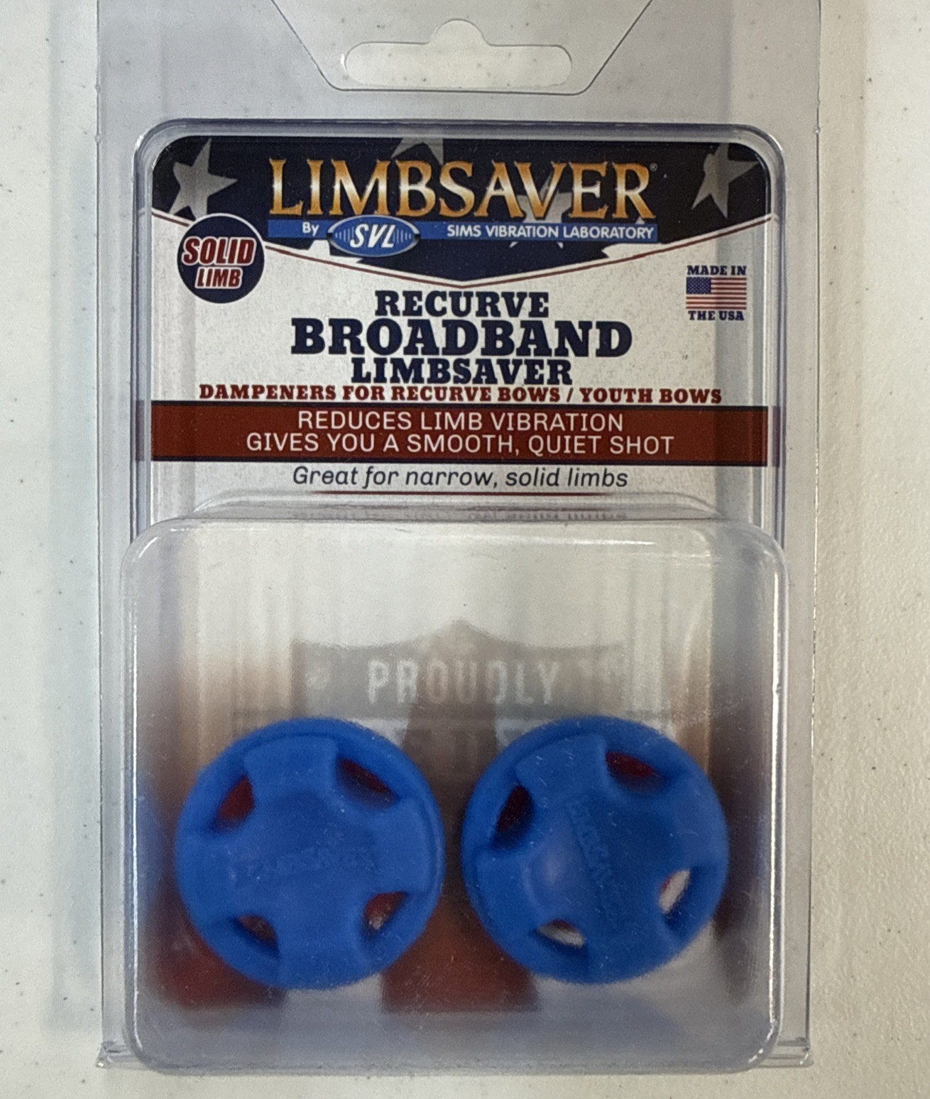 Item 3935 - Limb Saver - Recurve Broadband Limb Savers - Blue