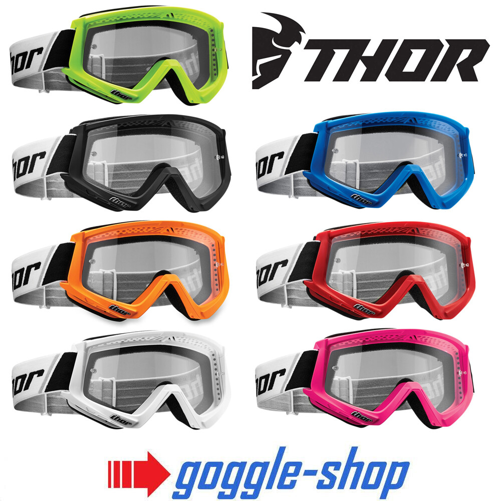THOR YOUTH GOGGLES COMBAT RACER MOTOCROSS MX moto kids bike mtb - clear lens