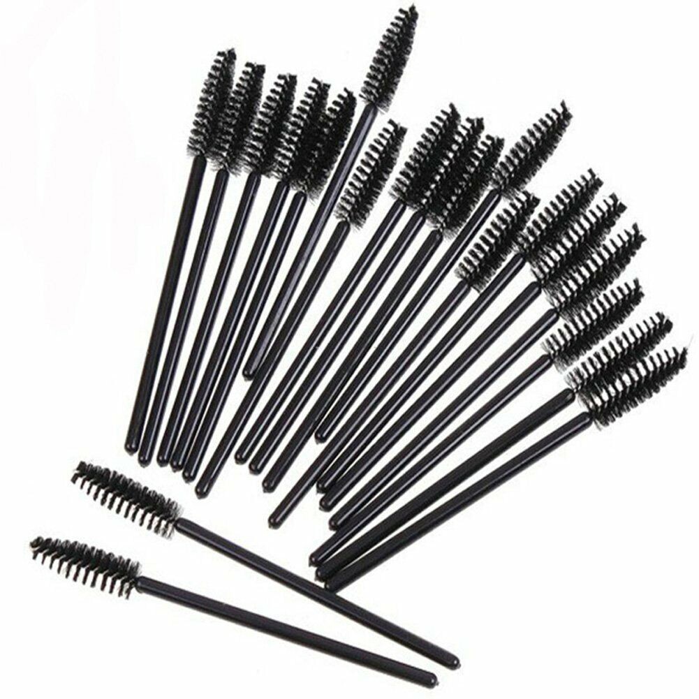 100PCS Disposable Eyelash Brushes Mascara Wands Makeup Brush Spoolies Applicator