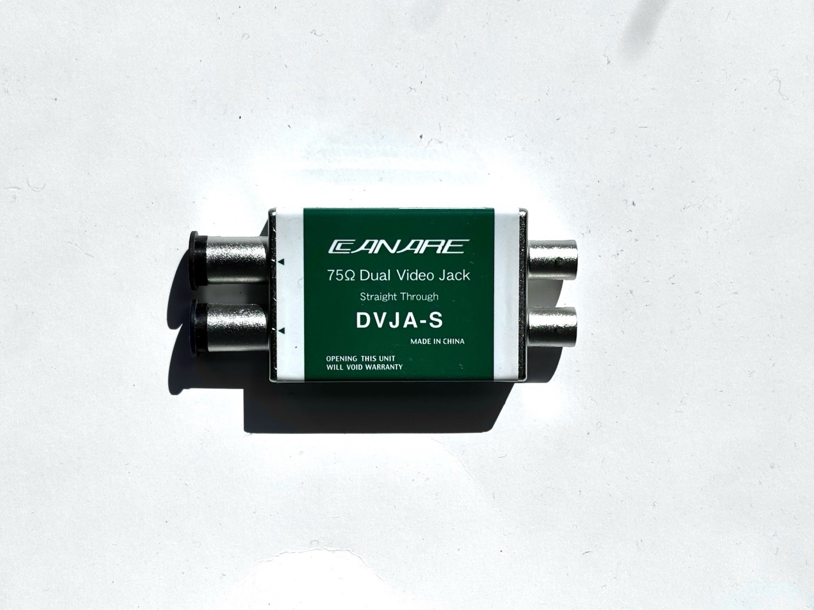 CANARE DVJ-S Straight Through 75 Ohm Dual Video Jack