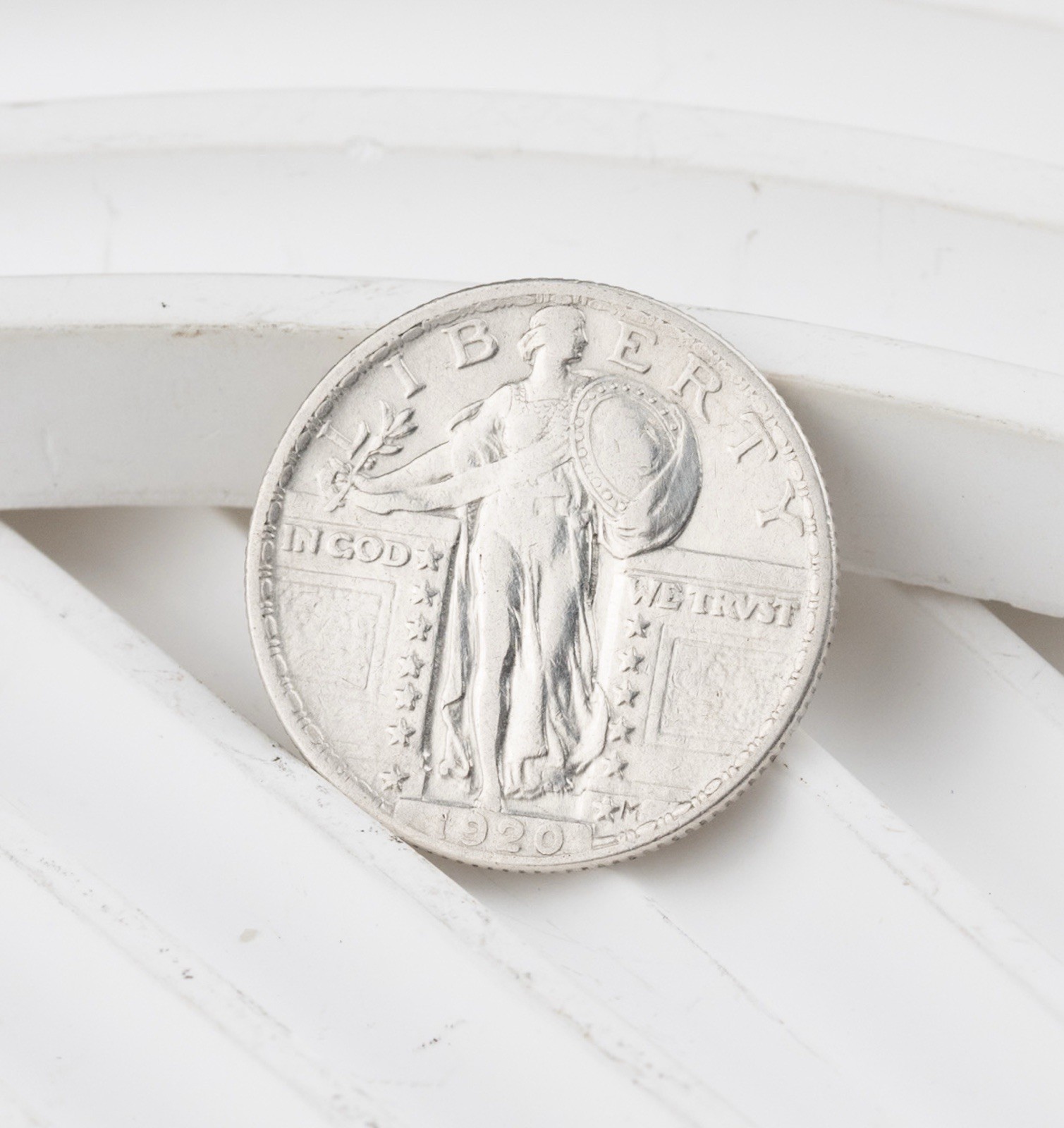 1920-P  Standing Liberty Quarter - 90% Silver - XF Details *Cleaned* 1510B