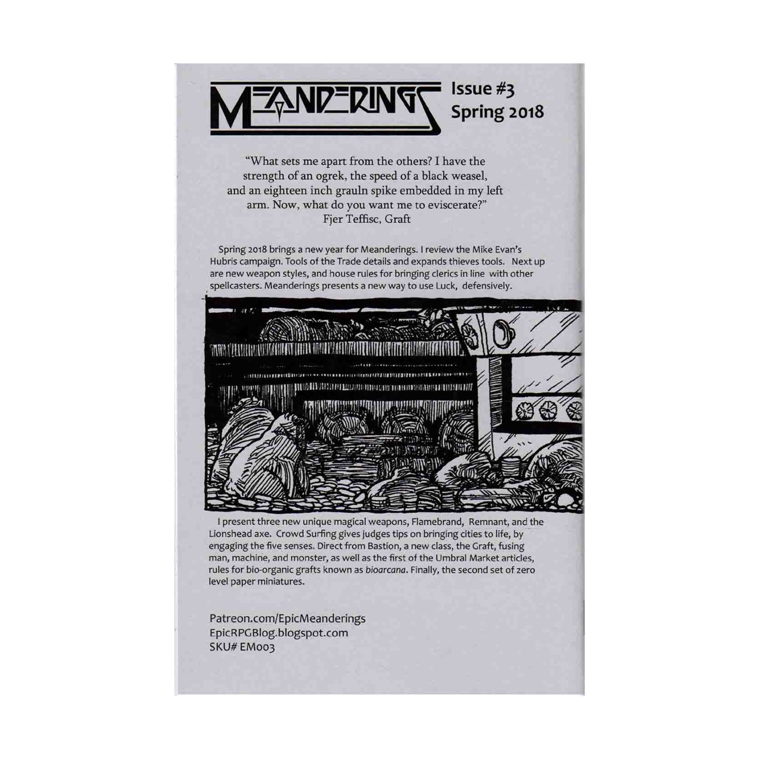 Epic Meanderings DCC RPG Issue #3 - Spring 2018 VG+