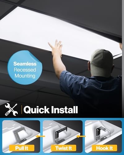 SUNCO 2X4 LED FLAT PANEL LIGHT DROP CEILING OFFICE SHOP - Scratch & Dent