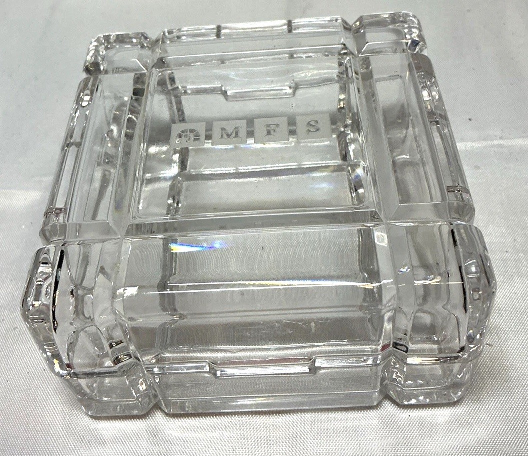 Etched Glass Trinket Puzzle Box Etched  MFS