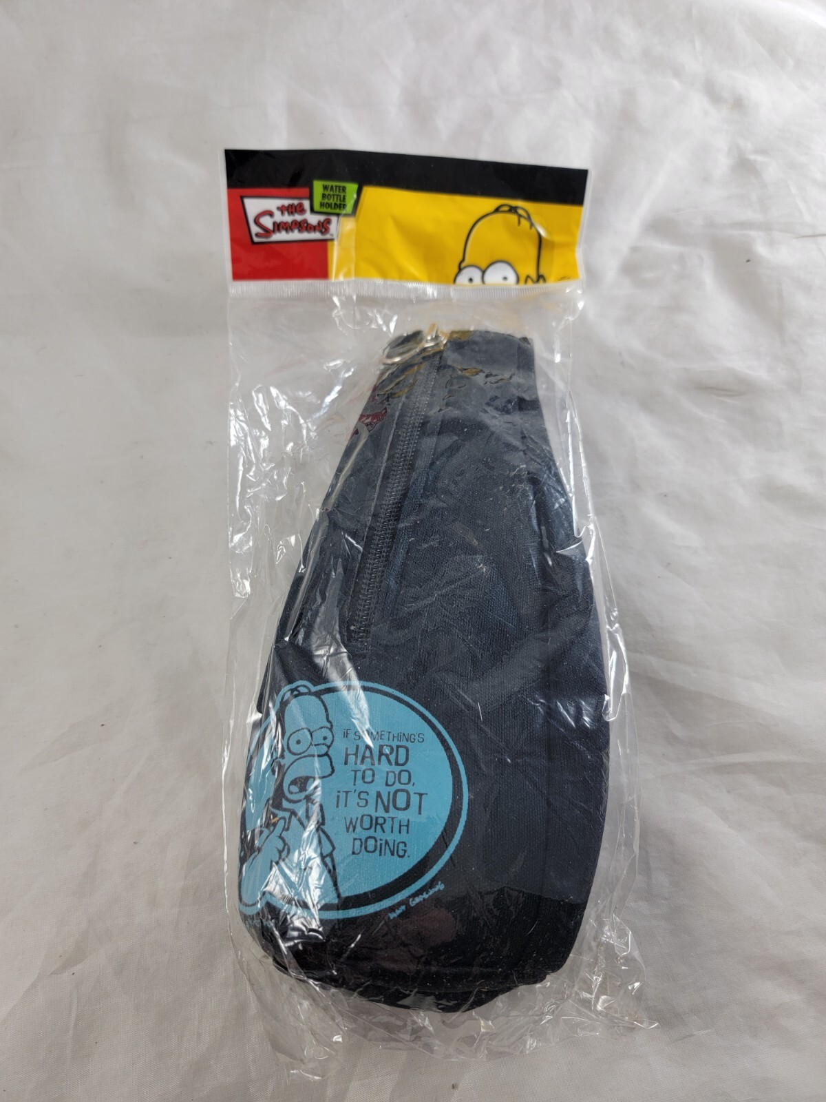 The Simpsons Somethings Hard Not Worth Doing Black Water Bottle Holder