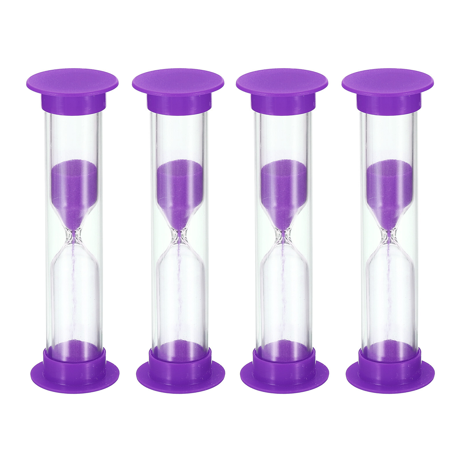 1 Minute Sand Timer, 4Pcs Small Sandy Clock, Count Down Sand Glass Purple