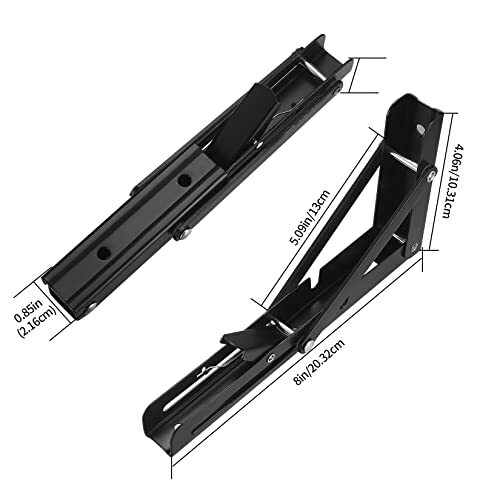 Folding Shelf Brackets Stainless Steel Fold Down Table Brackets 2 Pcs 10 Inch