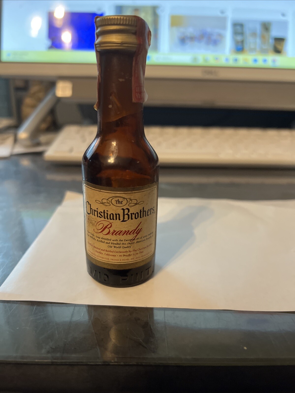 Christian brothers brandy 50 mil bottle empty