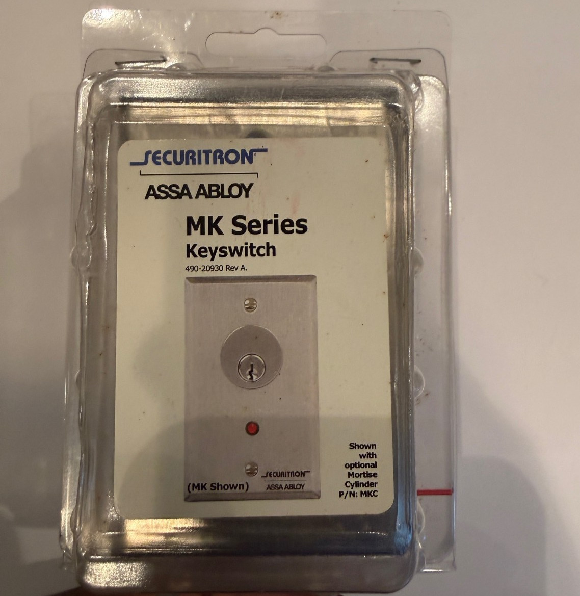 Securitron MKA2 Mortise Keyswitch, Key cylinder Included