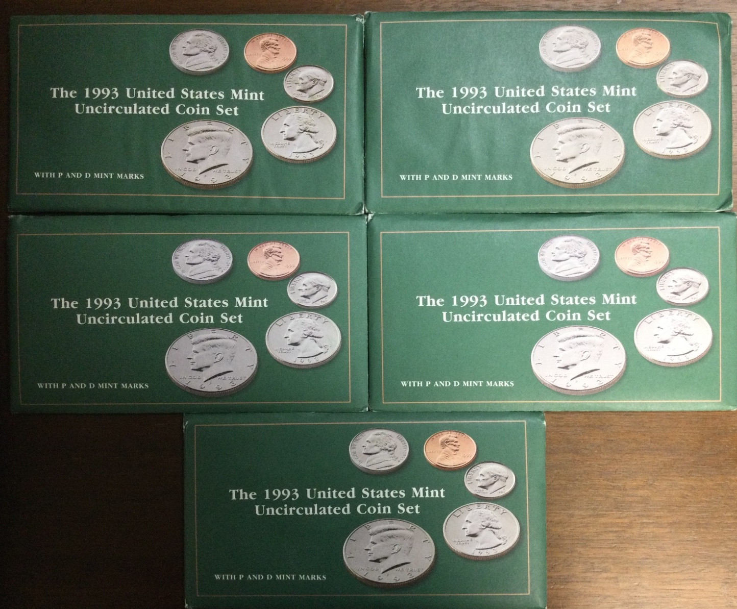Lot of 5 1993 US Mint Uncirculated Sets #10