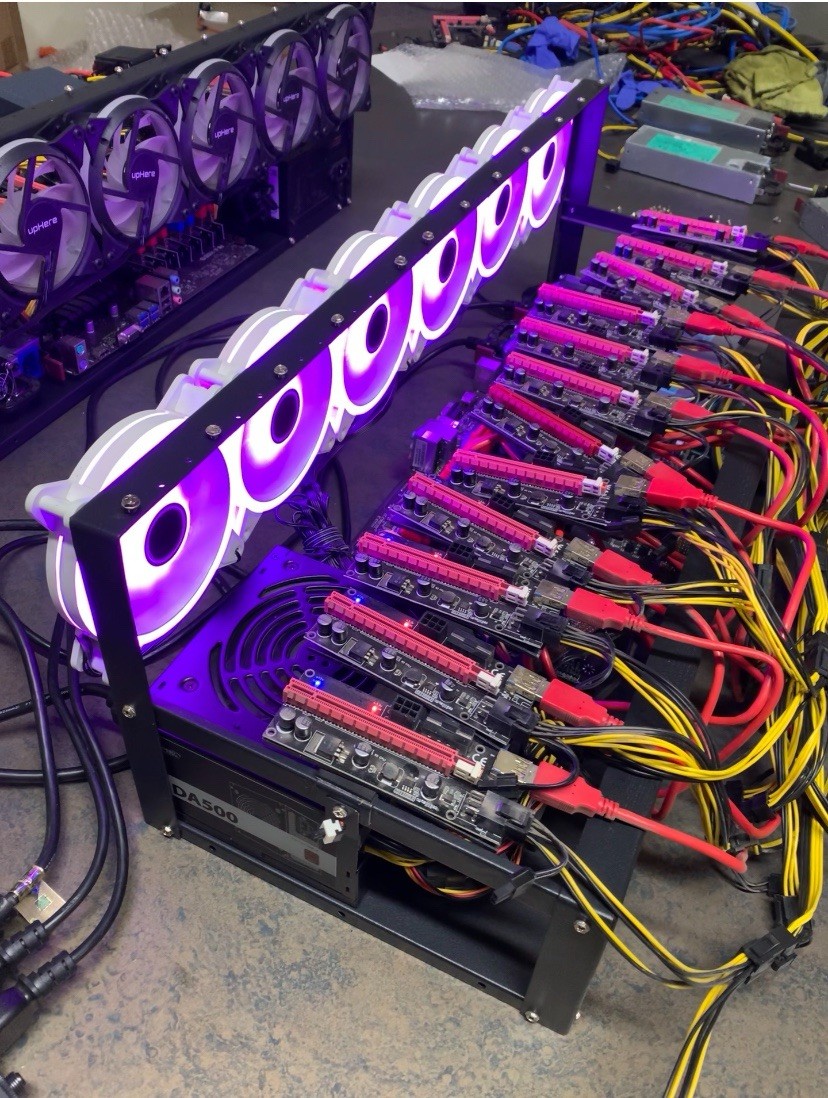 Crypto mining rig, 12 GPU Slot, TB 360-BTC Pro, Complete Set [NO GPUs]
