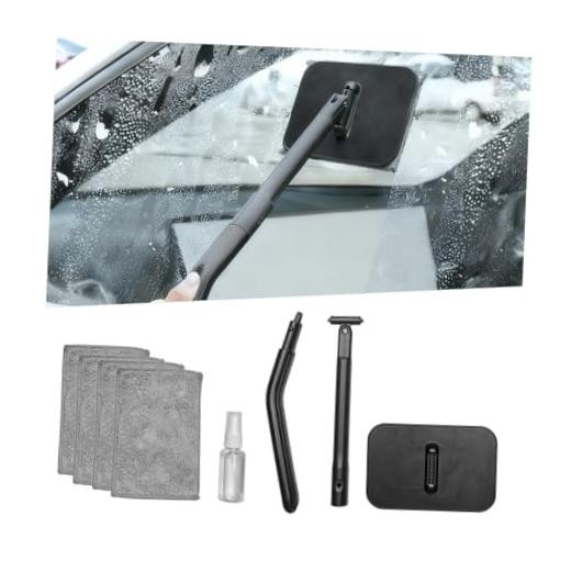 Car Windshield Cleaning Tool, Vehicle Window Glass 4 Reusable Microfiber Pads