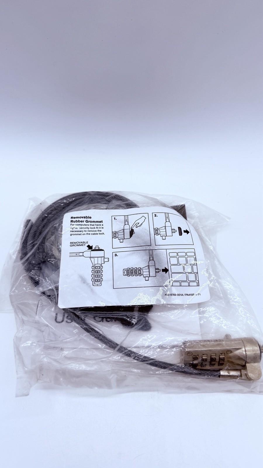 Targus PA410S-1 Defcon Notebook Security T-Lock Serialized Combo Cable Lock New