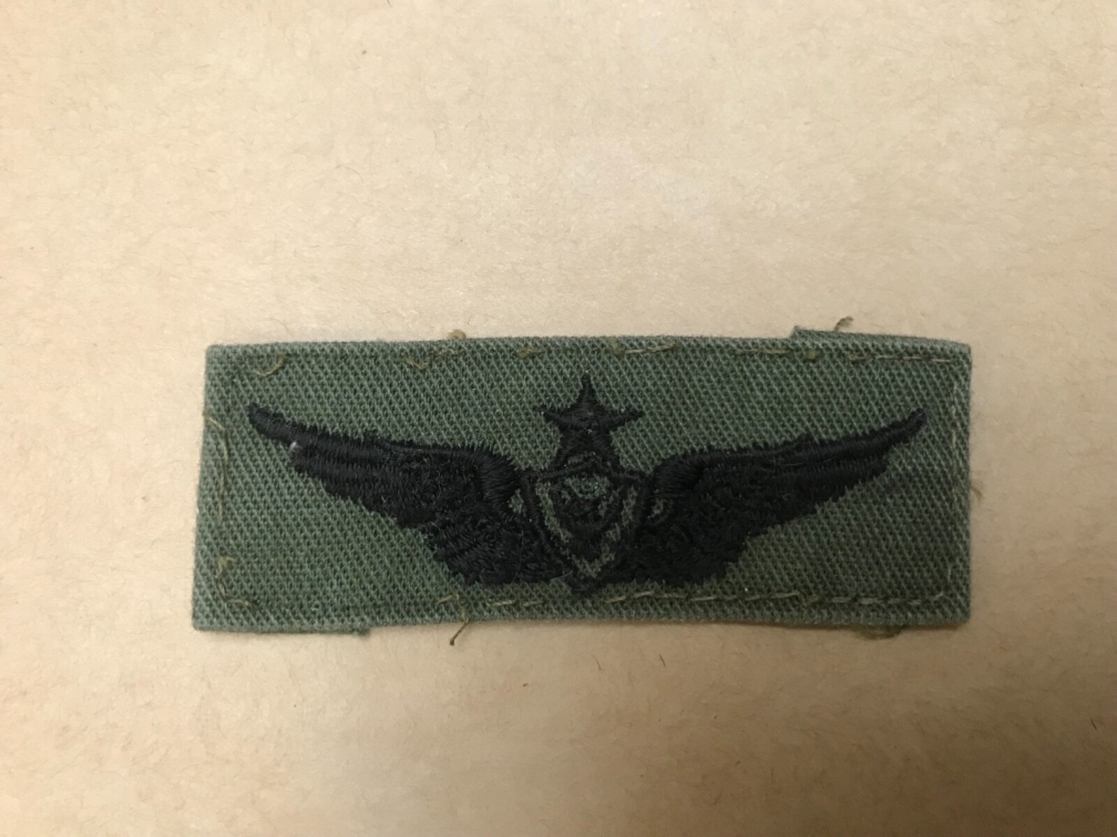 US ARMY OD SENIOR AIR CREWMAN WINGS BADGE SEW USED CAMO BDU SHIRT FLIGHT SUIT