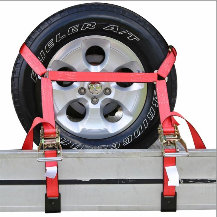 1 pc Replacement Black Flat Bed/ Car Hauler Ratchet Tie Down Straps Adjustable