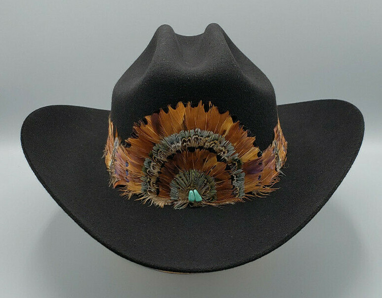 WESTERN COWBOY Feather Hatband tie for Cowboy hat - FHB-08