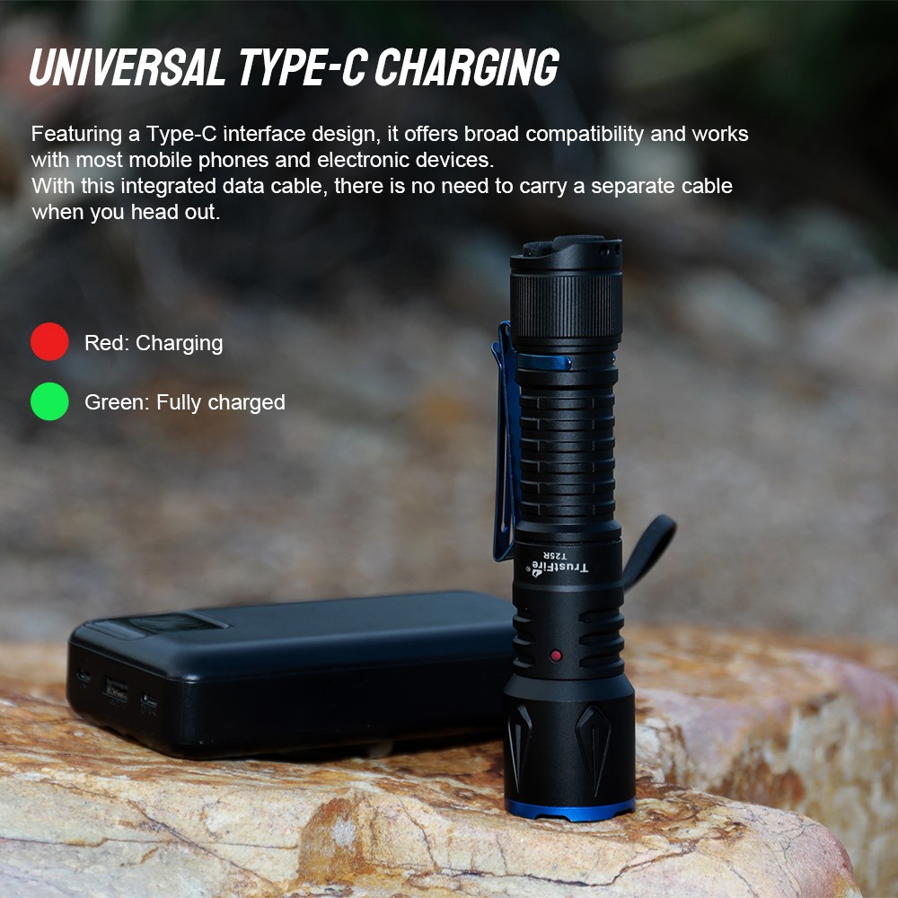 Trustfire 2000 LM Dual-Tail-Switch led Tactical Flashlight One-Touch Strobe US