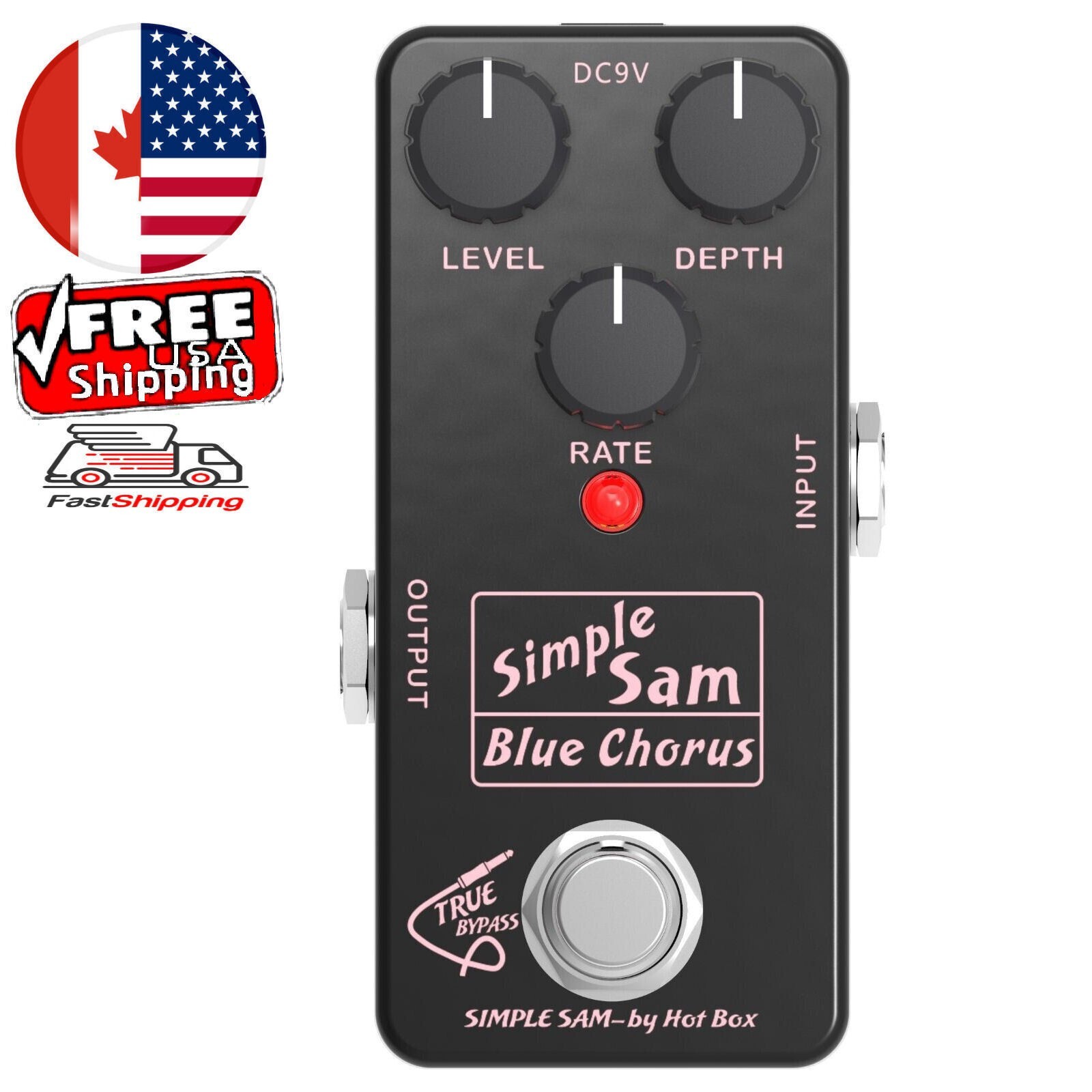 Simple Sam Blue Chorus Analog Guitar Effect Pedal True Bypass Astounding Tone CA