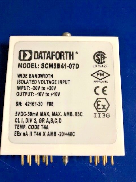 DATAFORTH SCM5B41-07D Analog Voltage Input Module, Wide Bandwidth