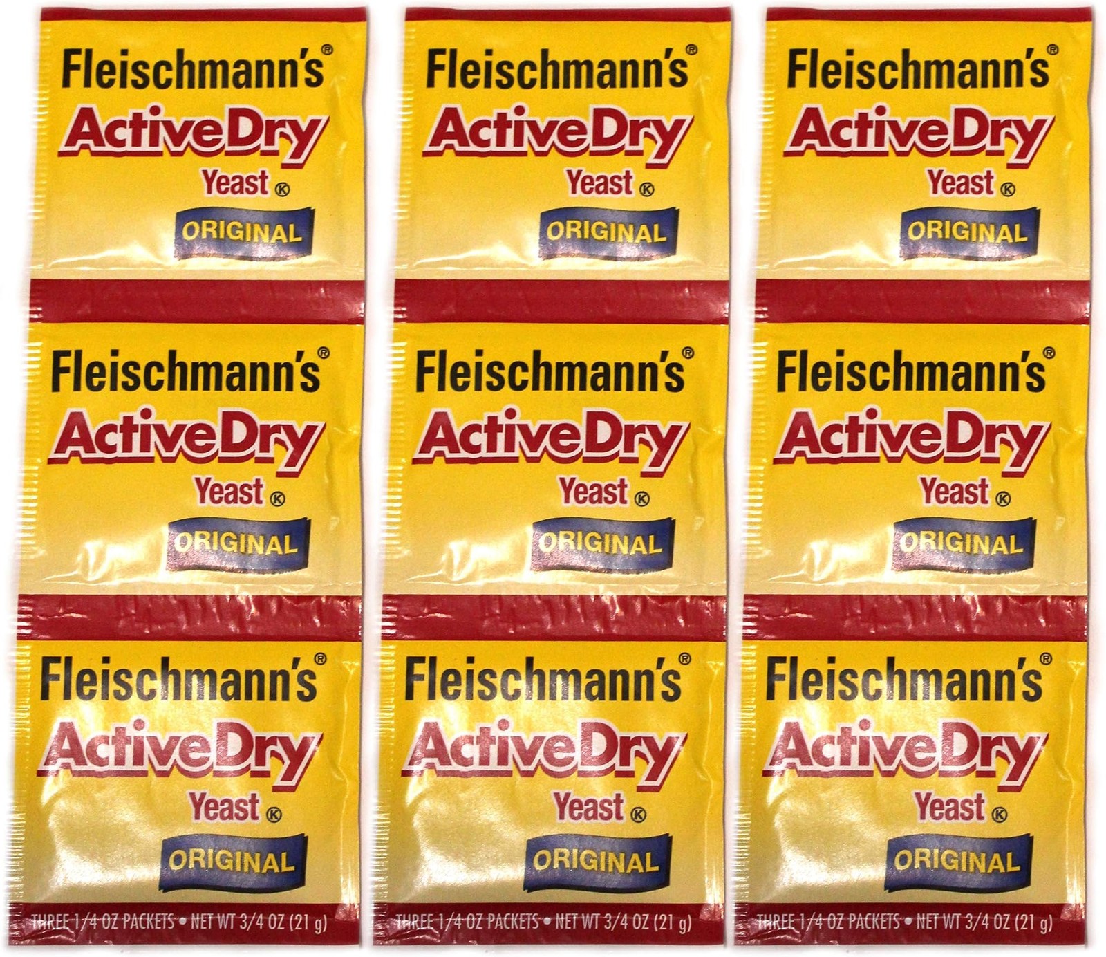 Fleischmann's Active Dry Yeast Strip, 0.25 Ounce (9 Count)