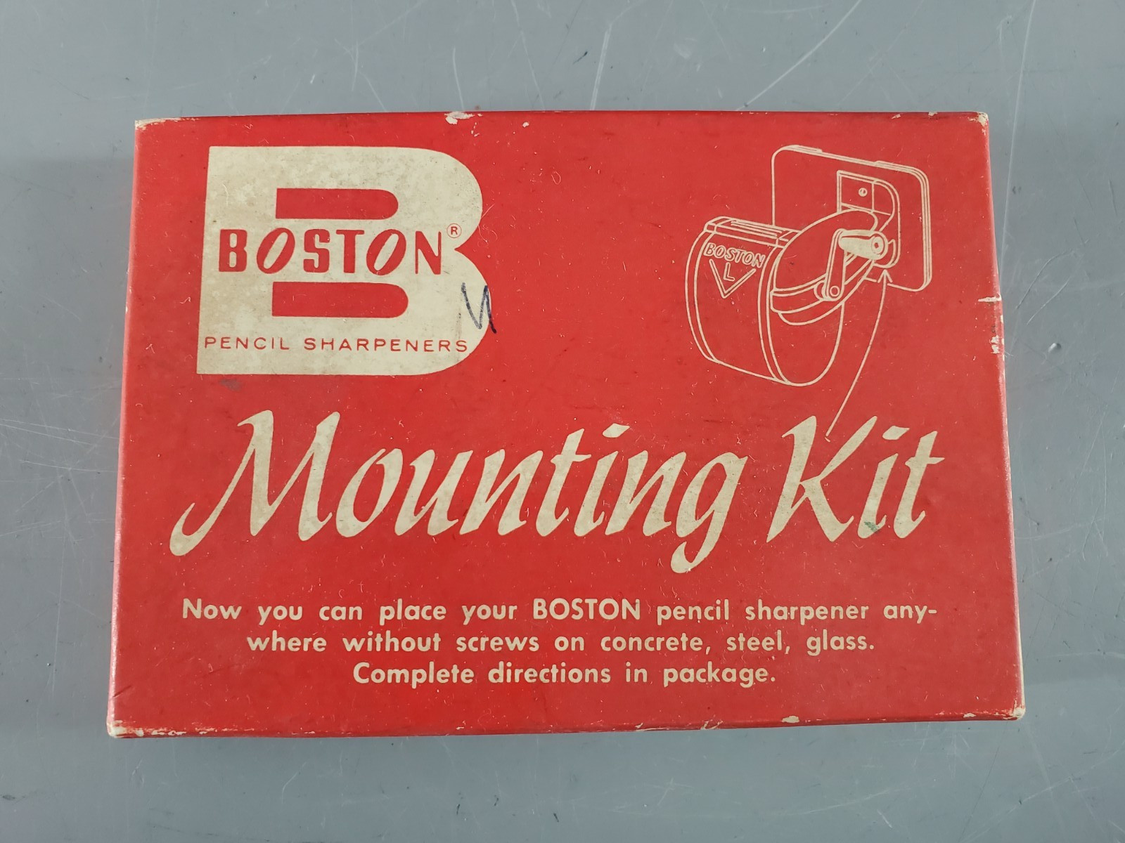 BOSTON MOUNTING PLATE KIT FOR PENCIL SHARPENER HARDWARE SCREWS NEW IN BOX  VTG