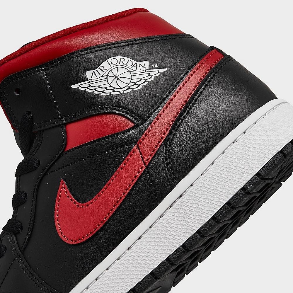 NIB Men Nike Jordan 1 Mid Bred Twist Black/Varsity Red/Summit White DQ8426-067