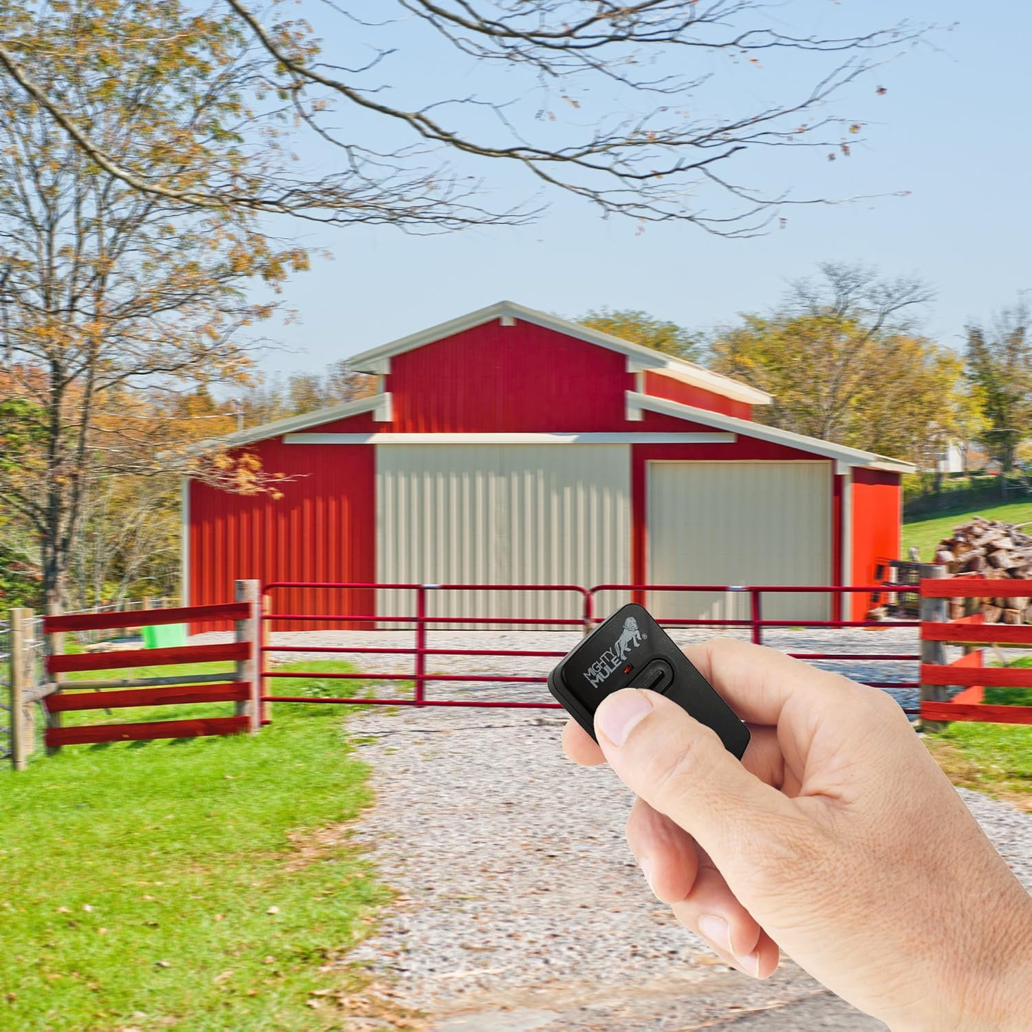 Single Button Gate Opener Remote (FM135) , Black