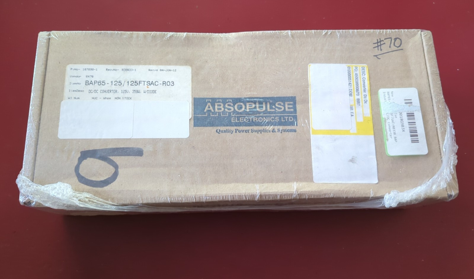 Absopulse Bap65-125/125ftsac-r0338 BAP Industrial Dc/dc Converter 125v 350w