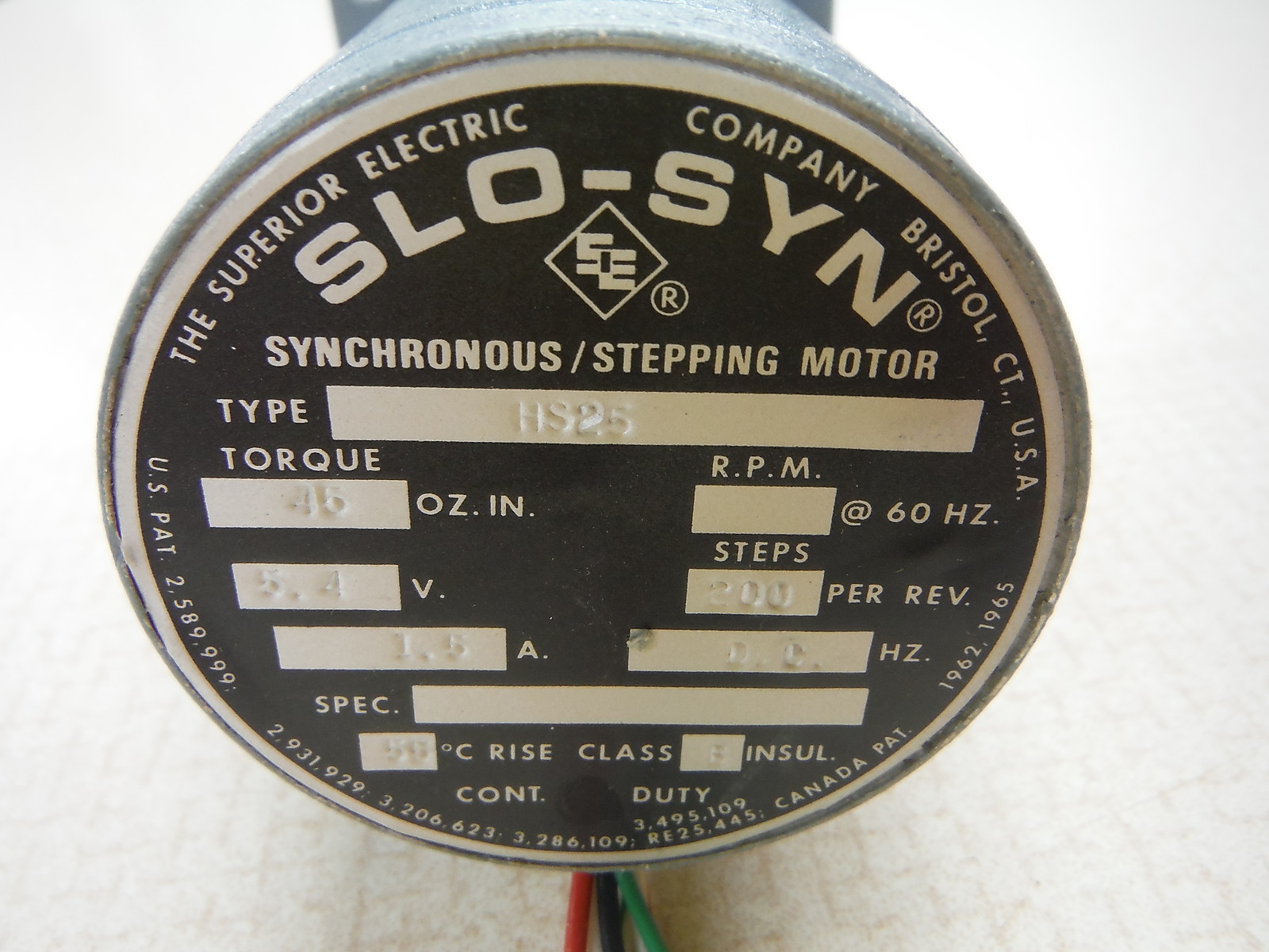 Superior Slo-Syn Stepping Motor HS-25