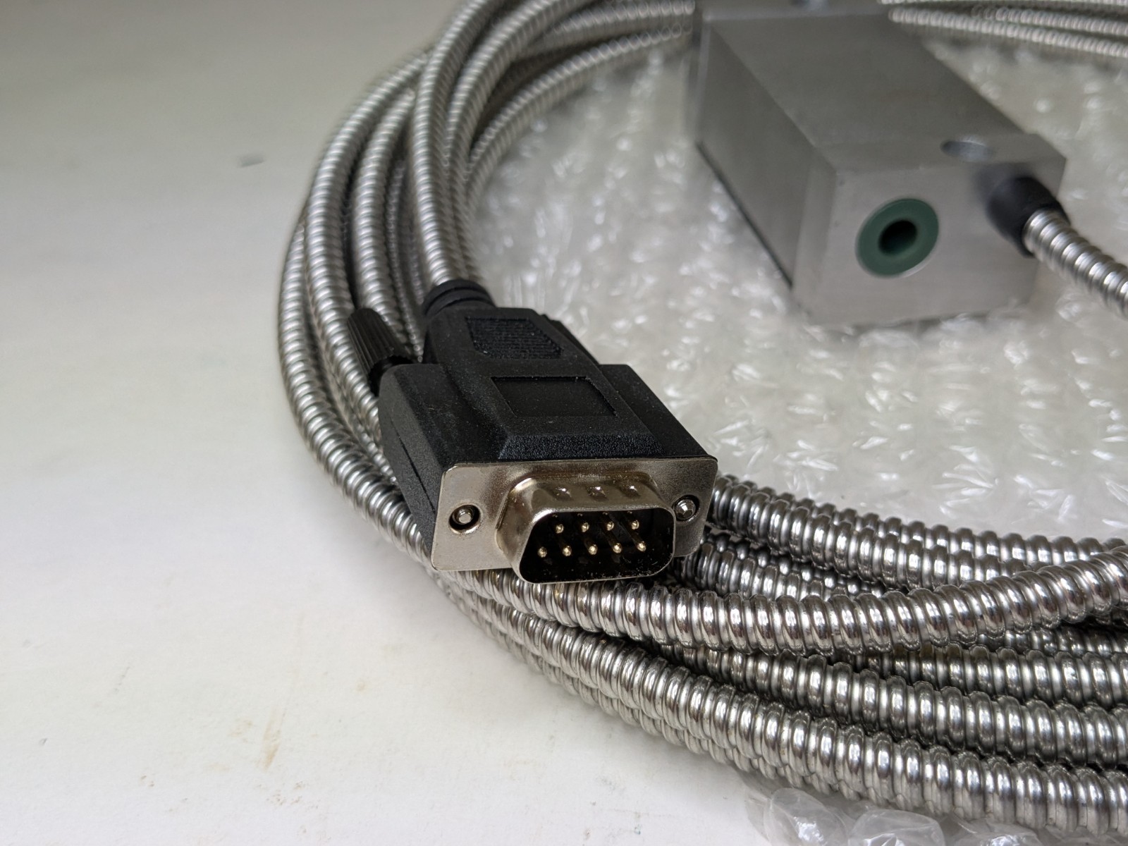 Newall Microsyn 300 Encoder Reader Head w/ Armored Cable M3001009D070