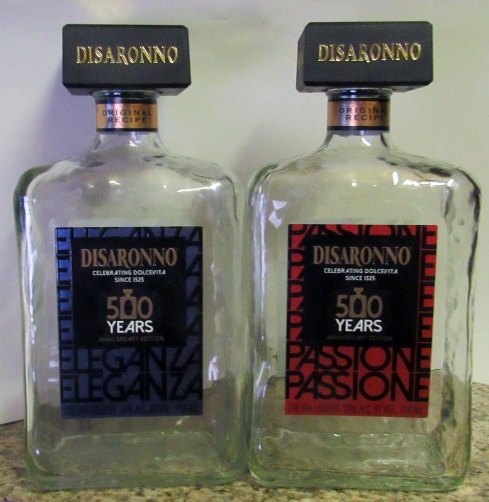 Disaronno 500 Years anniversary edition Italian Liqueur (empty)Set of  2 Bottles