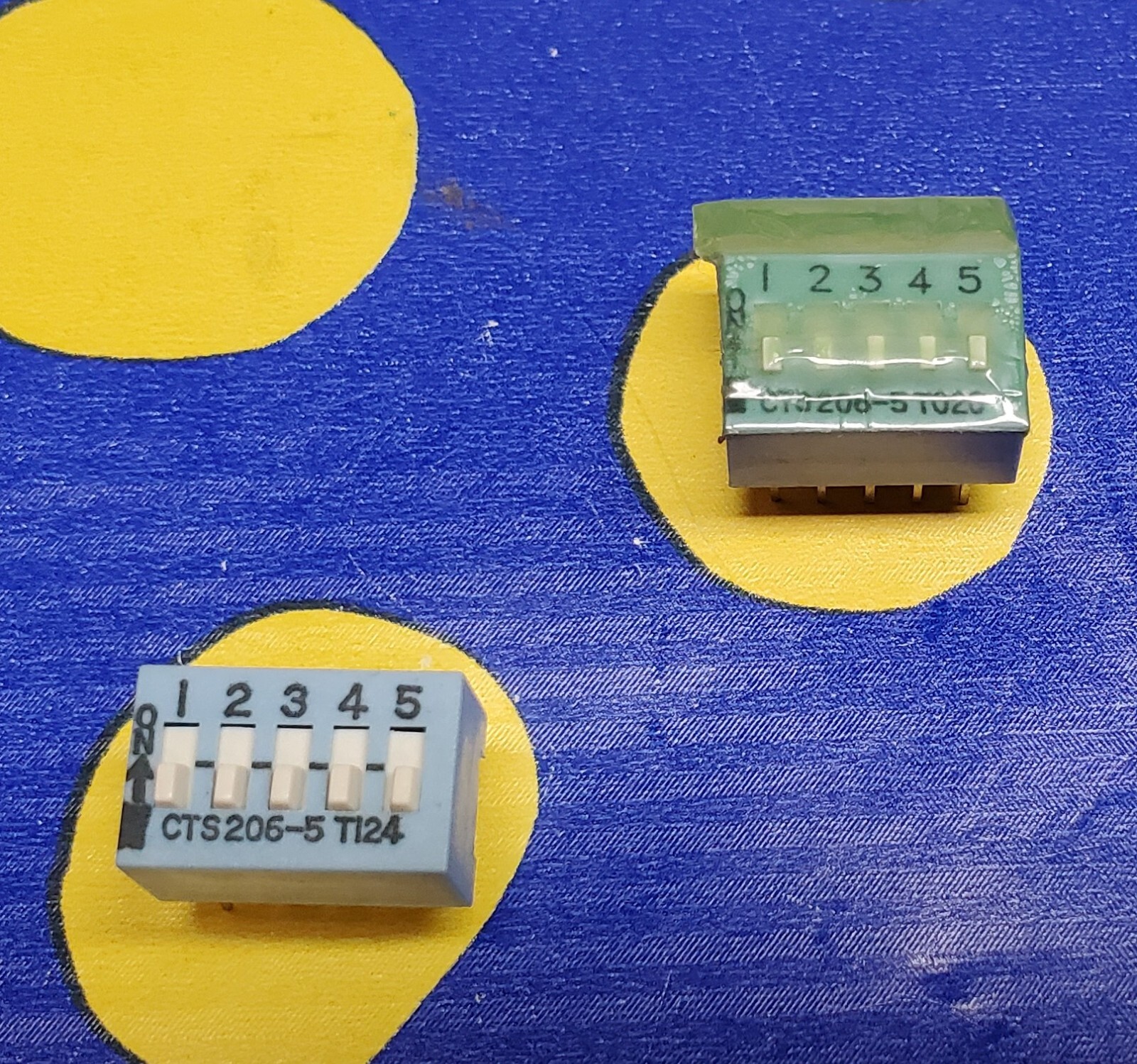 CTS206-5 5 Position DIP Slide Switch SPST --Lot of 5-- NEW
