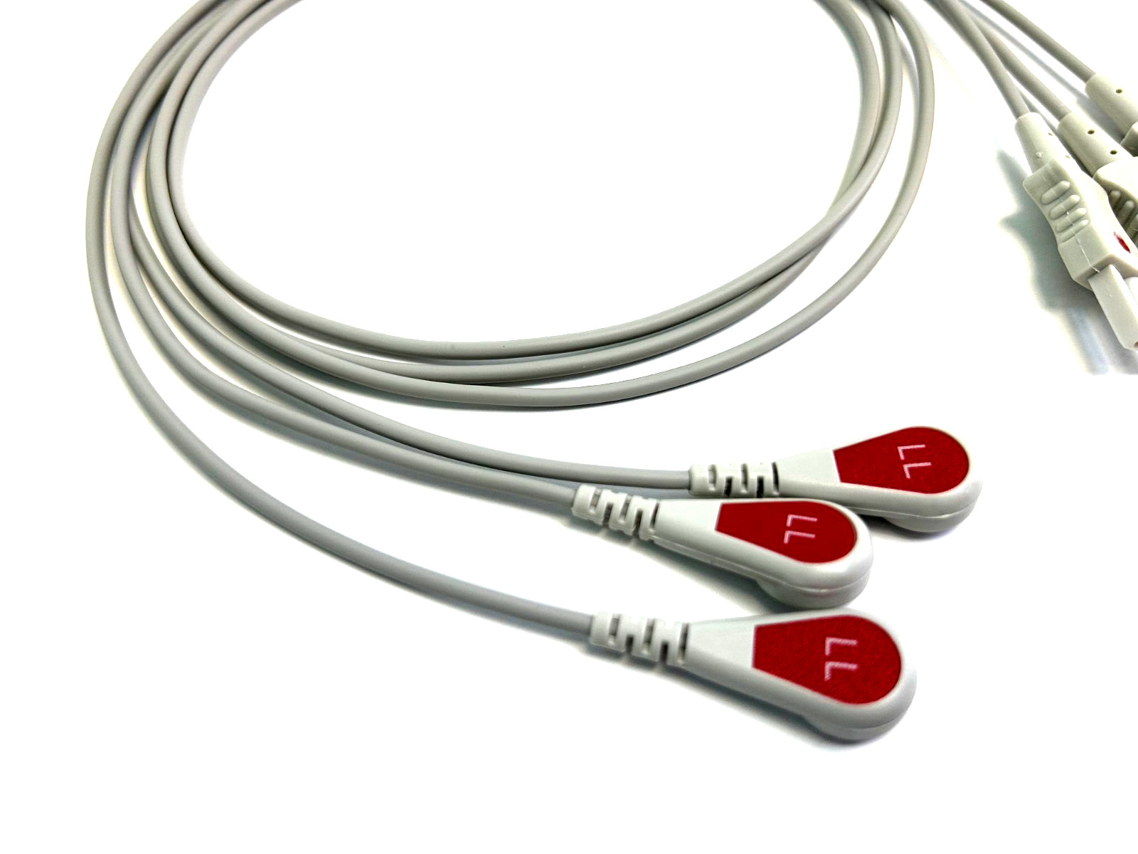 Spacelabs Compatible ECG Leadwire, 012-0498, 3 lead Snap end, 0.9M, Red