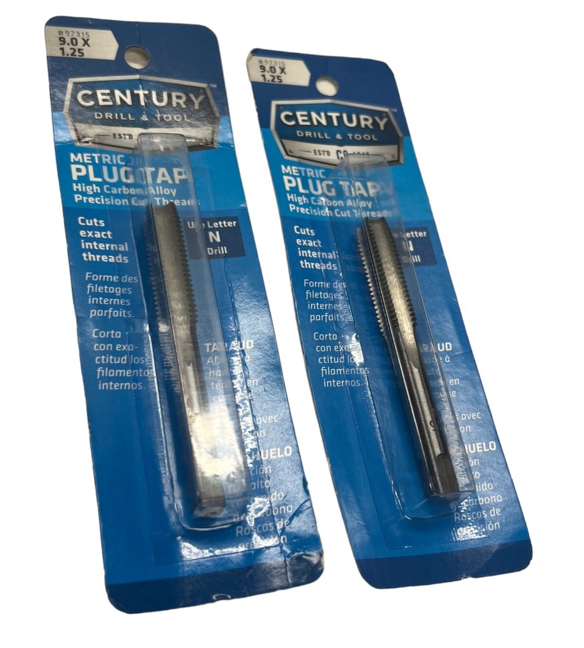 Century Drill & Tool 97315, 9.0 x 1.25 Metric Plug Tap (LOT OF 2) **SALE**