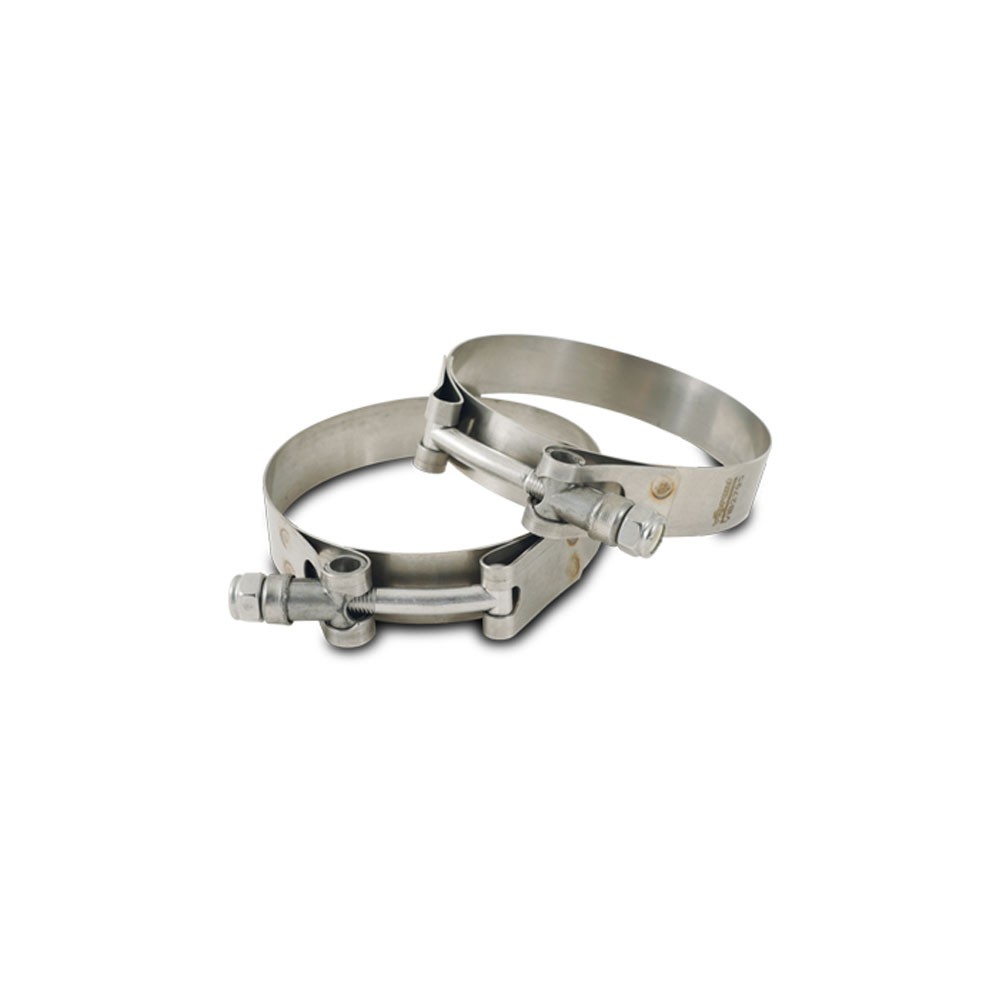 Vibrant Performance Clamp 2792; T-bolt Hose Clamp 2.52-2.75 in. Stainless, Pair