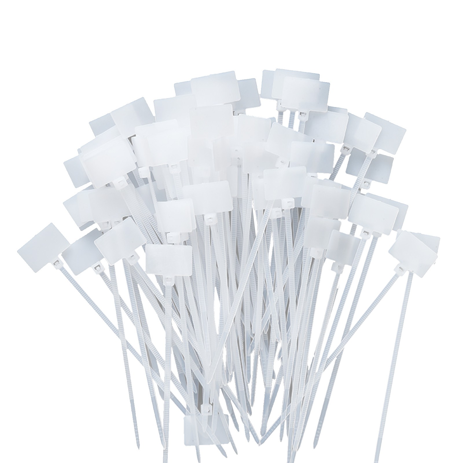 100Pcs Ethernet RJ45 RJ12 Wire Power Cable Label Mark Tags Zip Ties Write