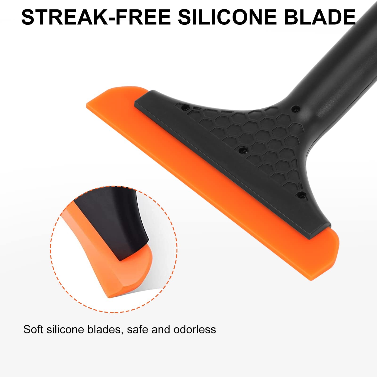SetSail Shower Squeegee for Glass Doors, Small 2 Pack, Black