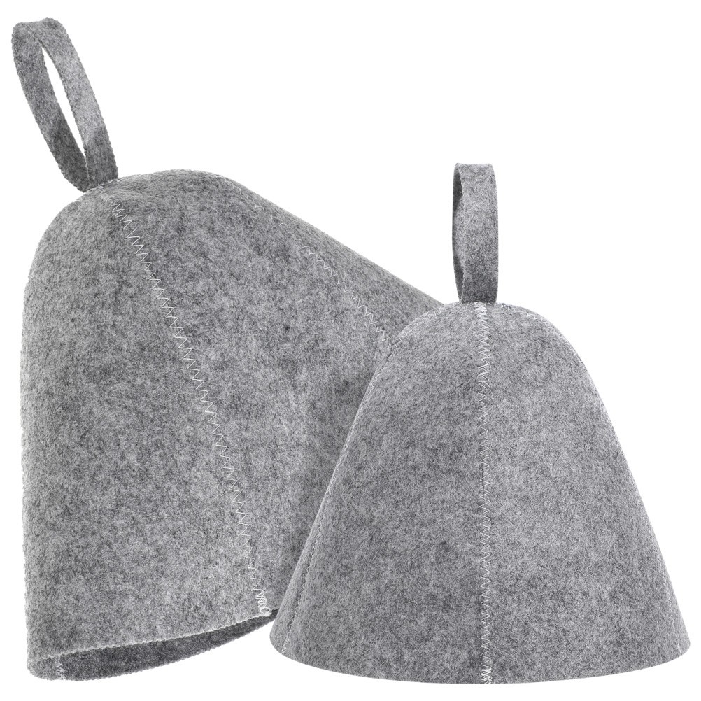 2 Pcs Banya Hat Thickened Sauna Miss Room Insulated Cap Felted Hats Woman