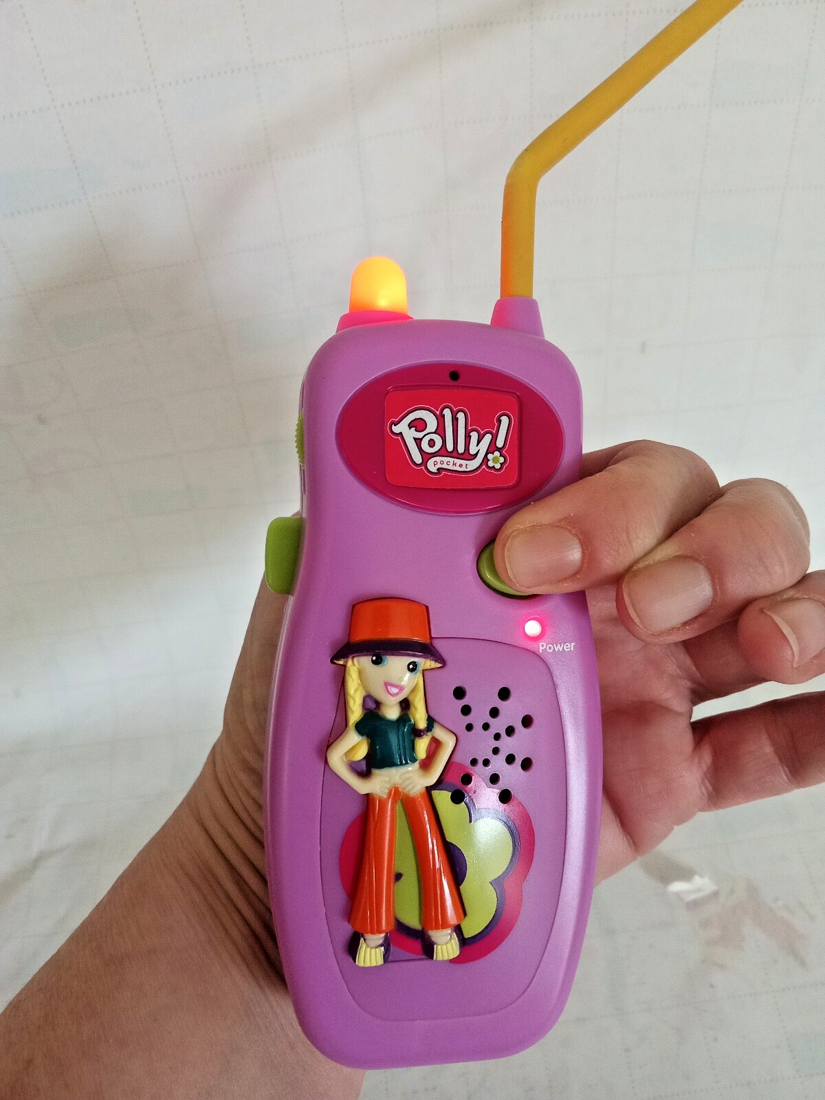 Polly Pocket Walkie Talkies 2004 Top Toys Morse Code Button EUC Everything Works