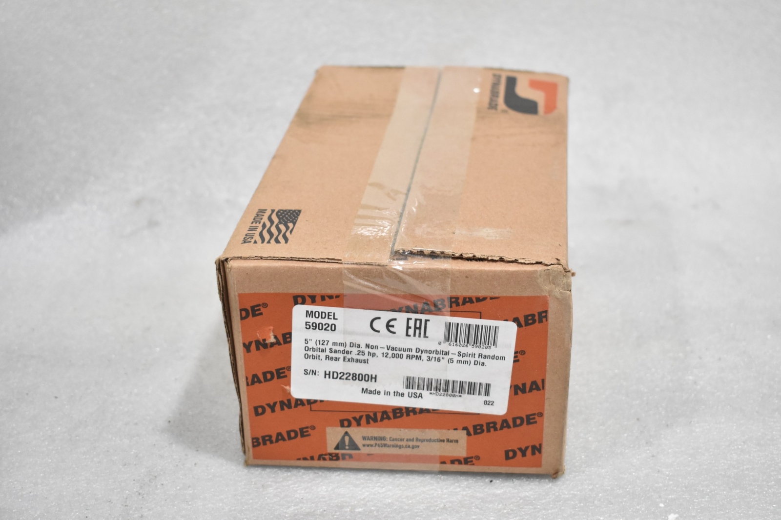 DYNABRADE 59020 DYNORBITAL-SPIRITI AIR RANDOM ORBITAL SLANDER 0.25HP, 5" IN