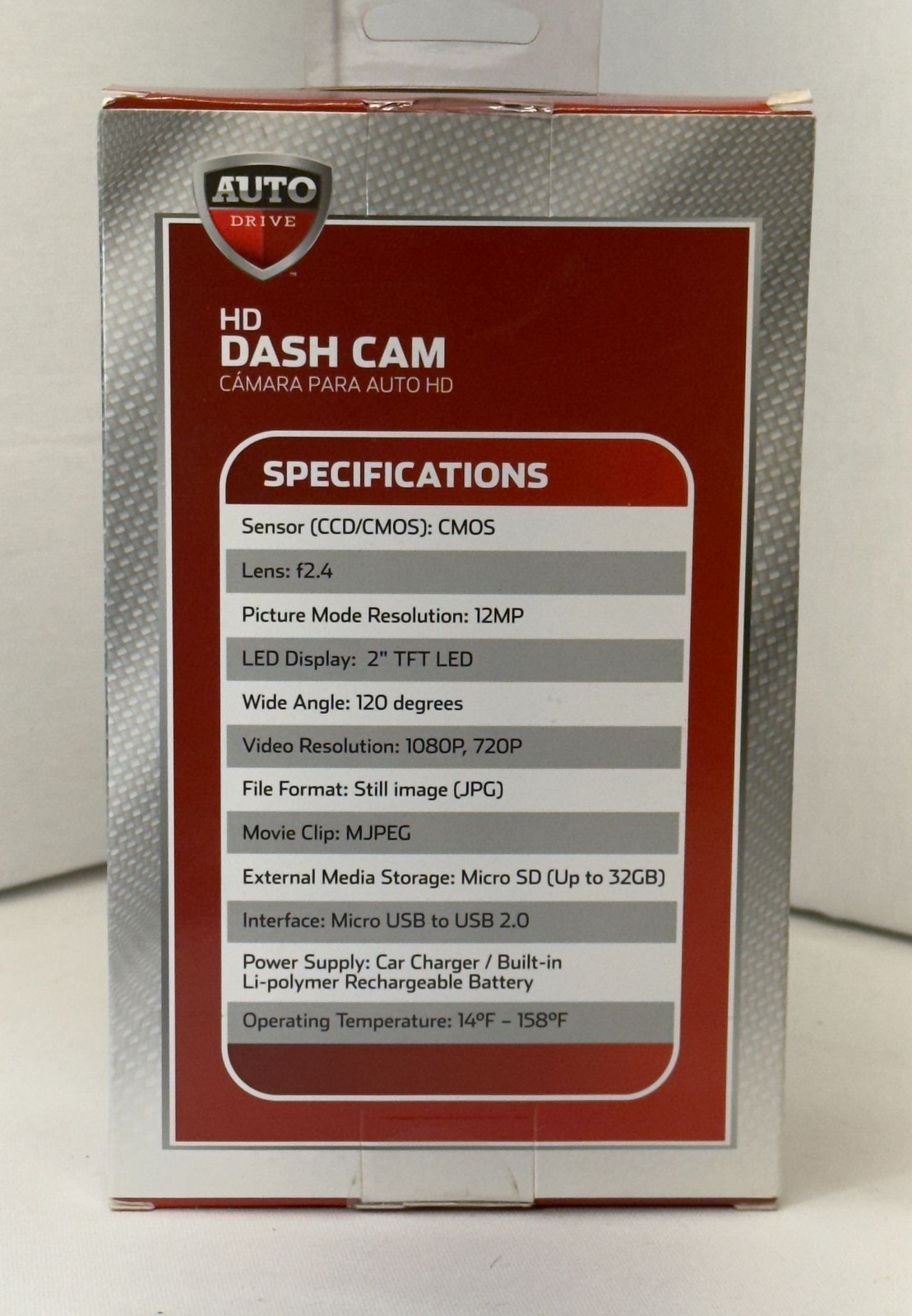 AUTO DRIVE HD Dash Cam 1080P Quick Mount G-Sensor 2 LED Display New