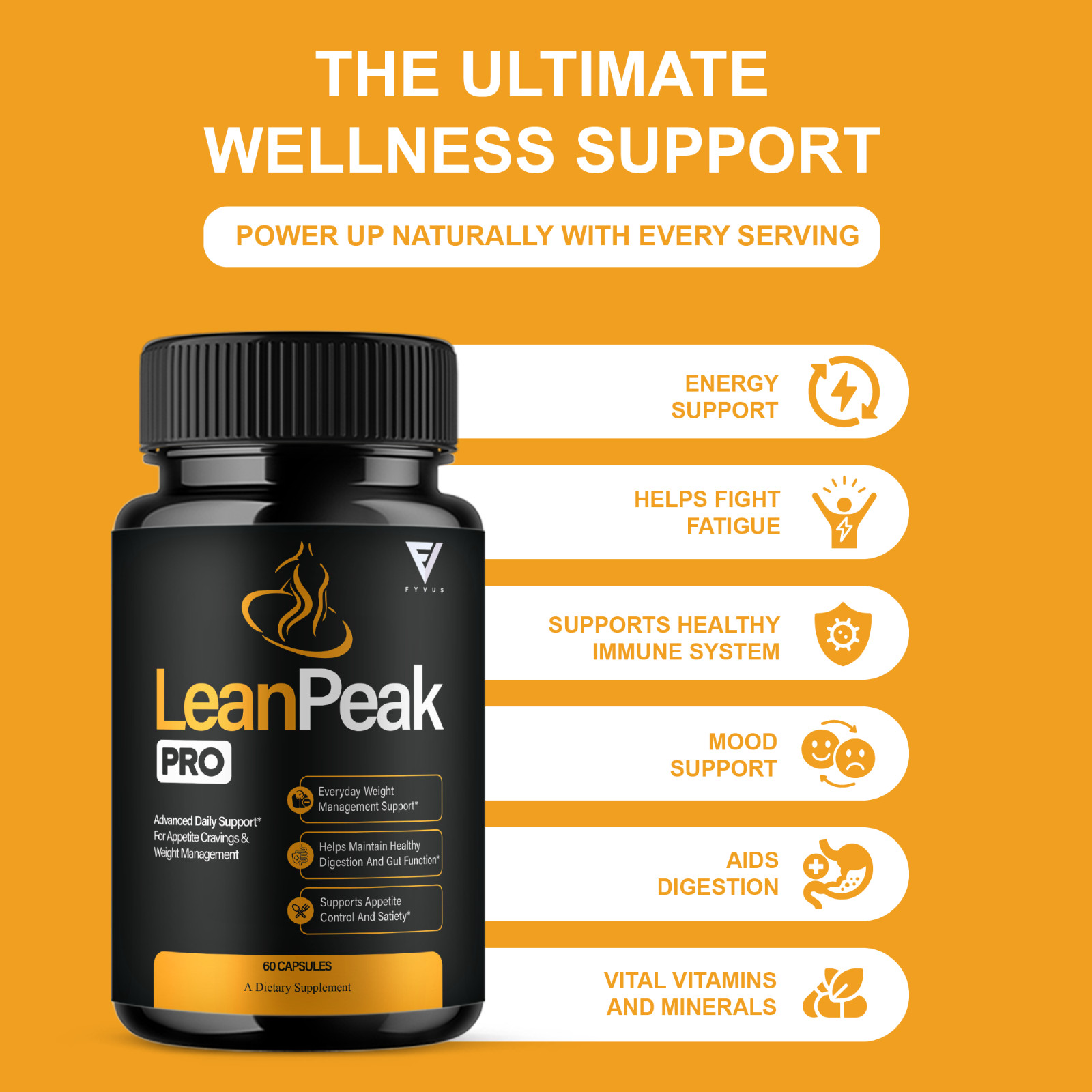 Lean Peak Pro Capsules, LeanPeak Daily Formula Support (60 Capsules)